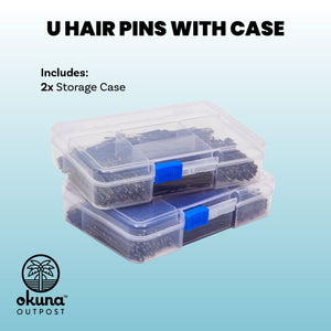 720 Pieces Hair Pins Kit with Organizer Box, 2"  U Shaped Clips for Women Girl Bun (4 Colors)