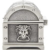 Silver Treasure Chest Jewelry Box and Trinket Case (2.9 x 2.1 Inches)