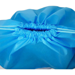 Drawstring Dust Bags with Visual Window, Non-Woven Fabric (Blue, 20 In, 10 Pack)