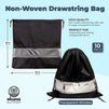 Drawstring Dust Bags with Visual Window, Non-Woven Fabric (Black, 20 In, 10 Pack)