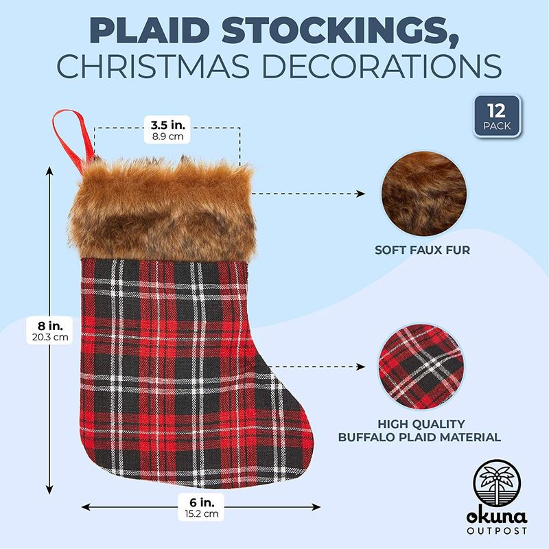 Christmas Mantle- Buffalo Plaid Stockings and Rustic Decor