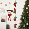 Knitted Christmas Stockings, Holiday Decorations (5.5 x 9 Inches, 4 Pack)