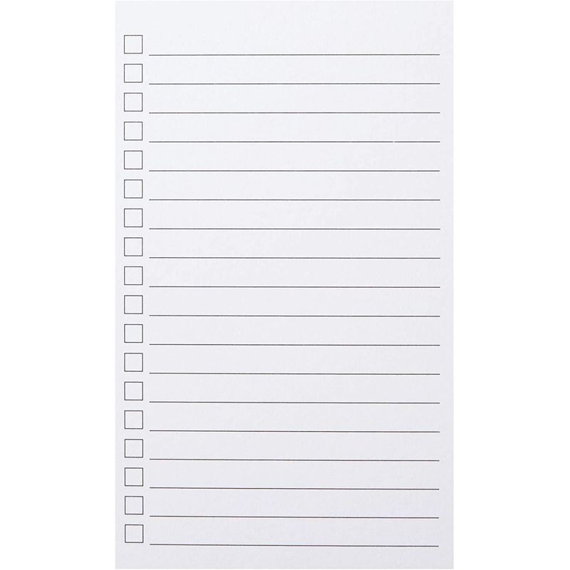 Vertically Ruled Index Cards with Check Boxes, Daily Checklist (3 x 5 In, 300 Pack)