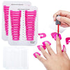 Plastic Nail Polish Protectors for Fingers (10 Sizes, 52 Pieces)