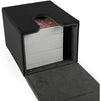 Card Deck Boxes, Black Leather Storage (2 Pack)