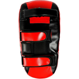 Okuna Outpost Curved Muay Thai Pads for Kickboxing, Red (7.6 x 13.75 x 6 in, 2 Pack)