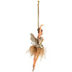Dancing Fairy Christmas Tree Ornament (Gold, 3 x 1.25 x 7.25 in)