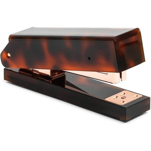 Acrylic Stapler, Tortoise Shell Desk Accessories (5.2 x 2.6 x 1.2 Inches)