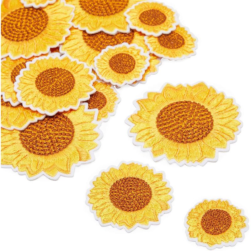Iron On Patches, Sunflowers for Sewing, DIY Crafts (3 Sizes, 18 Pieces –  Okuna Outpost
