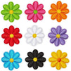 Iron On Patches for Sewing, Daisy Flowers in 9 Colors (1.6 x 1.6 in, 36 Pieces)