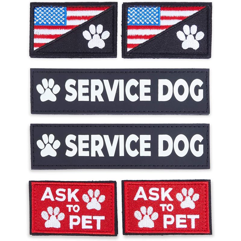 Service Dog Vest Patches, Ask to Pet Patch Set in 3 Designs (6 Pack) –  Okuna Outpost