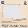 Fabric Iron On Patches for Clothing, Sewing, DIY Crafts (4.9 x 3.7 in, 36 Pack)