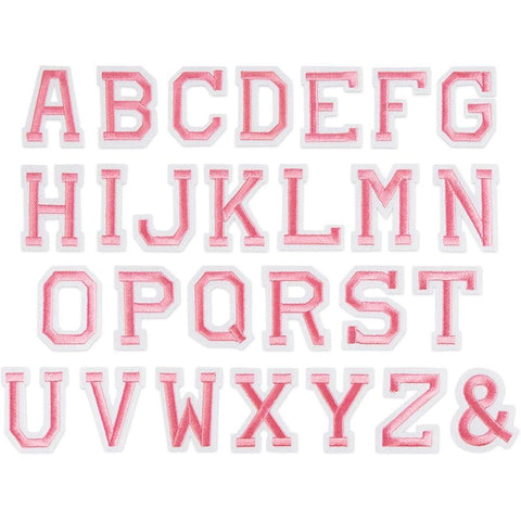 Pink Iron On Patches, A-Z Alphabet Letters (1.5 x 2 Inches, 108 Pieces –  Okuna Outpost