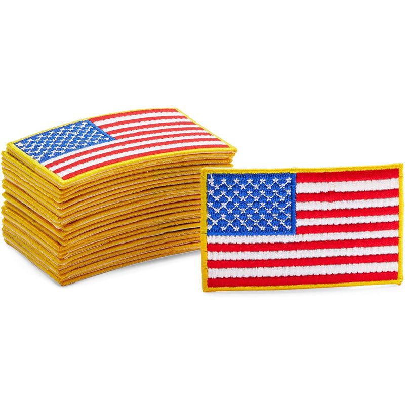 Reversed American Flag Patch Embroidered Iron on Patch United States of America  USA Flag Craft Supply 