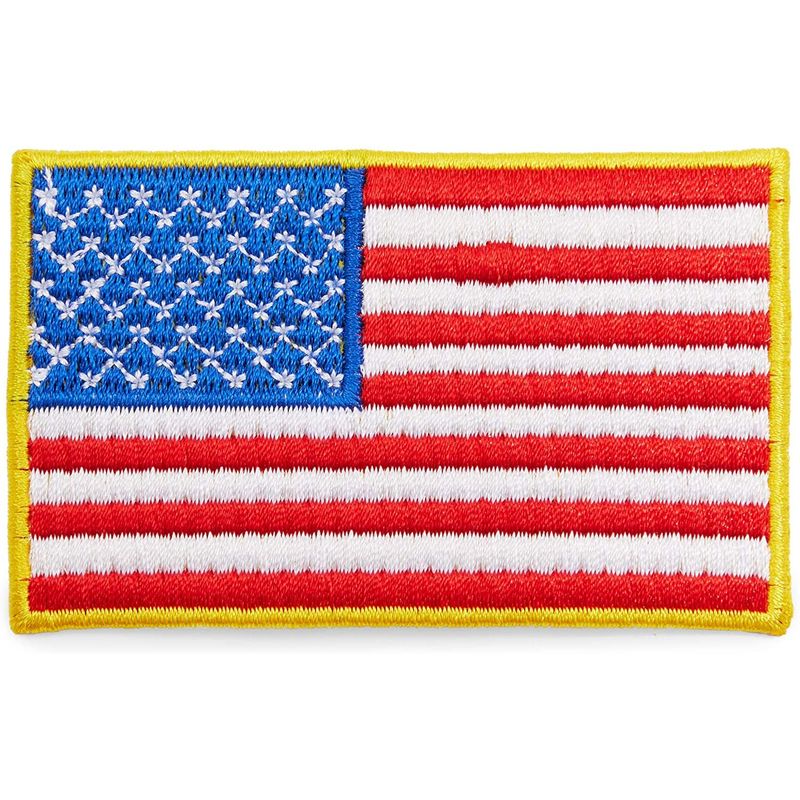 American Flag Patch, Patriotic USA Iron On Patches (3 x 0.6 x 1.9 in, 24  Pack)