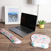 Floral Mouse Pad with Wrist Support, Office Desk Accessories (2 Pieces)