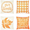 Okuna Outpost Fall Thanksgiving Throw Pillow Covers (18 x 18 in, 4 Designs, 4 Pack)