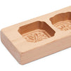 Wooden Moon Cake Tray for Baking, Dessert, DIY Soap (2.6 x 11.8 In, 2 Pack)