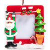 Clay Christmas Picture Frame Ornaments, Santa, Penguin, Snowman (3 Pack)