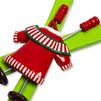Skiing Christmas Tree Ornaments (2.3 x 4.7 Inches, 2 Pack)