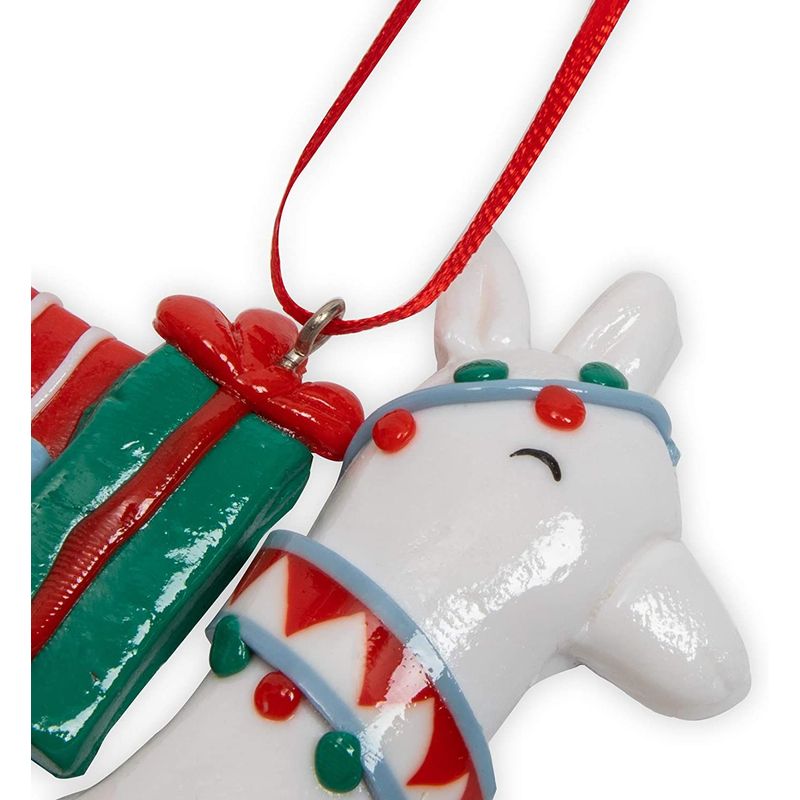 Llama Ornament, Christmas Tree Ornaments (3 x 4.9 x 0.5 in, 2 Pack)