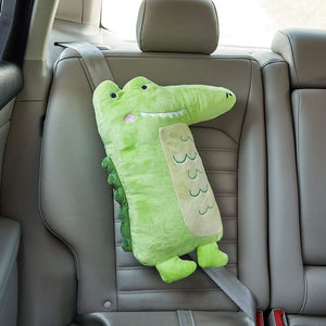 Okuna Outpost Alligator Seat Belt Pillow for Kids, Car Seat Cushion (1 Pack)