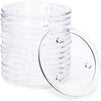 Glass Pillar Candle Holder Plates (5 Inches, 12 Pack)