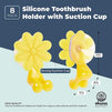 Silicone Toothbrush Holder with Suction Cup for Kids (6 Designs, 8 Pack)
