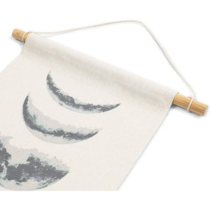 Boho Wall Art Hanging, Moon Phase Home Decor (12.3 x 49 Inches)
