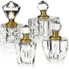 Crystal Perfume Bottle Set in Vintage Style (4 Pack)