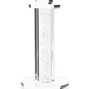 Glass Candle Holders, 3-Armed Crystal Candlesticks (8.5 x 10 x 3.5 In)