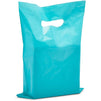 Plastic Shopping Bags for Merchandise, Die Cut Handles (Teal, 9 x 12 in, 100 Pack)