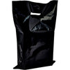 Plastic Shopping Bags for Merchandise, Die Cut Handles (Black, 9 x 12 in, 100 Pack)
