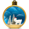 Semicircular Christmas Tree Ornaments, Includes Polar Bear and Santa Claus (2 Pack)