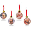Clear Christmas Picture Frames, Ball Ornaments (3 x 3.9 Inches, 4 Pack)