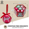 Rustic Forest Animal Christmas Ball Ornaments (3 Colors, 2.95 in, 14 Pack)