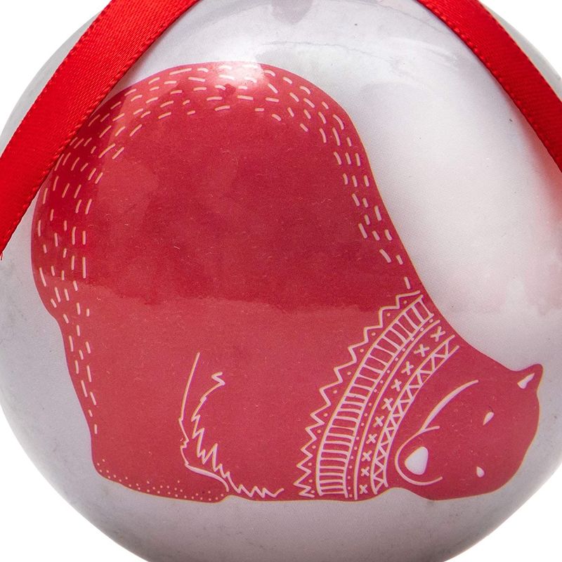 Rustic Forest Animal Christmas Ball Ornaments (3 Colors, 2.95 in, 14 Pack)