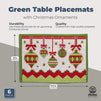 Okuna Outpost Christmas Tree Ornament Placemats for Holiday Dinner Parties (17.5 x 13 in, 6 Pack)
