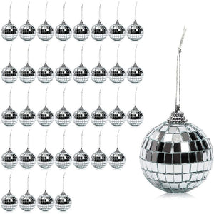 Disco Ball Christmas Tree Ornaments (2 In, 36 Pack)