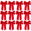 Christmas Bows, Red Velvet Bow (9 x 12 in, 12 Pack)