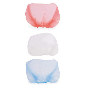 Disposable Shower Caps for Women, Hair Bonnets (3 Colors, 300 Pack)