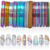 Striping Tape for Nail Art, Stickers in 3 Sizes (54 Pieces)