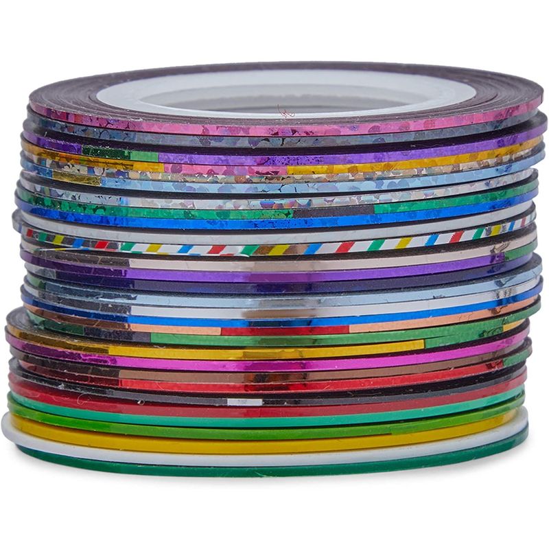 Striping Tape for Nail Art, Stickers in 3 Sizes (54 Pieces)