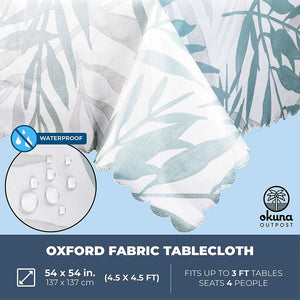 Waterproof Table Cover, Leaf Tablecloth for Indoor, Outdoor Use (54 x 54 in)