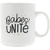 Large White Ceramic Coffee Mug, Babes Unite (16 oz, 3.7 x 4.1 In)