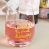 Stemless Novelty Wine Glass Gift, I'm Not Drinking Alone, I'm Social Distancing (15 oz)