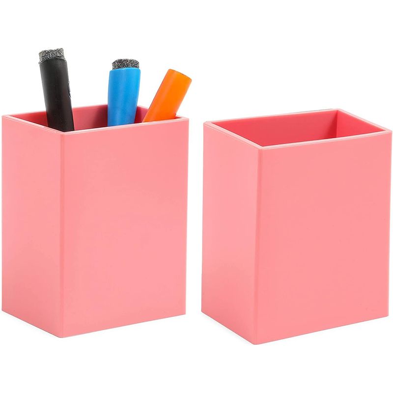 Magnetic Pen Pencil Holder for Whiteboard and Fridge and Refrigerator (Pink, 2 Pack)