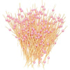 Bamboo Appetizer Picks with Pink Pearls (4.7 Inches, 150 Pack)