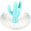 Okuna Outpost Cactus Ceramic Ring Holder, Jewelry Dish (4.6 x 3.9 Inches)