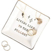 Okuna Outpost Ceramic Jewelry Dish, Living Life to The Fullest (4 x 4 x 1 in)